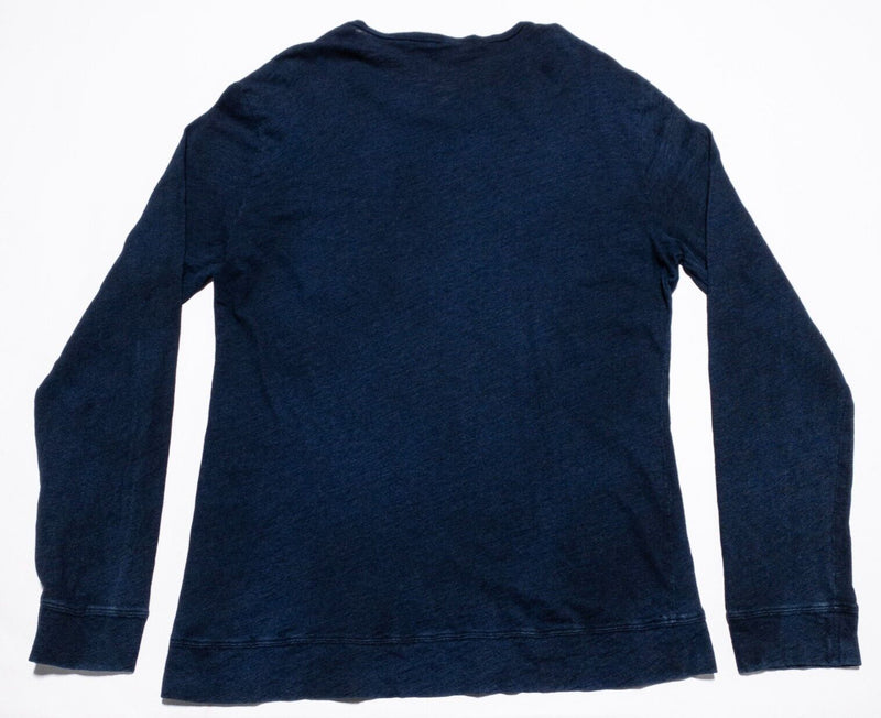 Ralph Lauren Black Label T-Shirt Men's Large Pocket Shoulder Button Indigo Blue