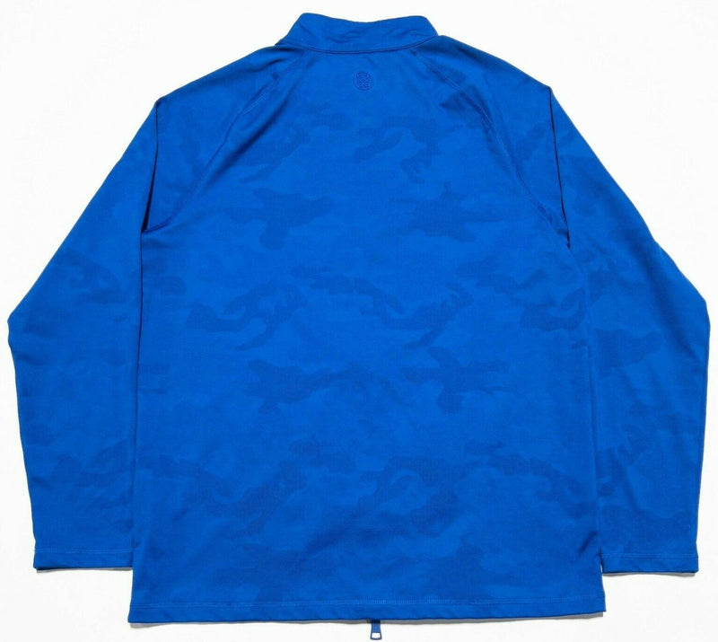 G/Fore Jacket Men's Medium Camouflage Golf Blue Full Zip Wicking Stretch