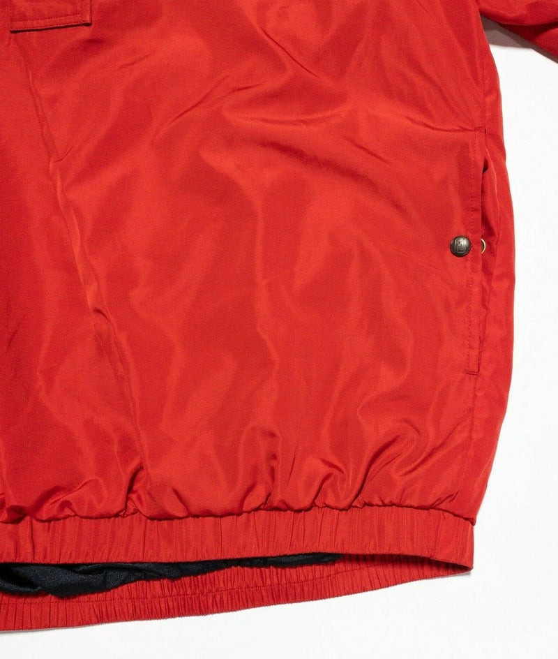 FootJoy DryJoys Jacket Men's XL Windshirt 1/4 Zip Wind Rain FJ Golf Red