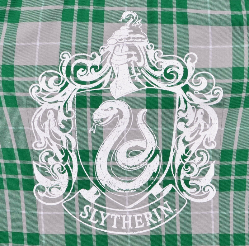 Harry Potter Women's Sz 2XL Slytherin Green Plaid Hot Topic Exclusive Shirt