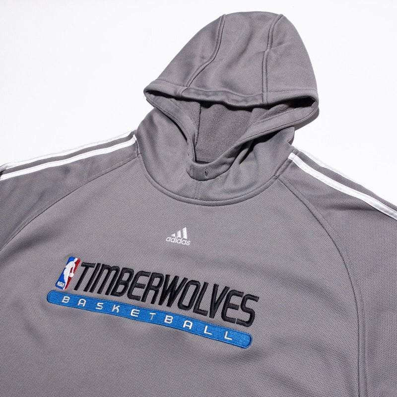 Minnesota Timberwolves Hoodie Men's Large Adidas Vintage Pullover NBA Gray