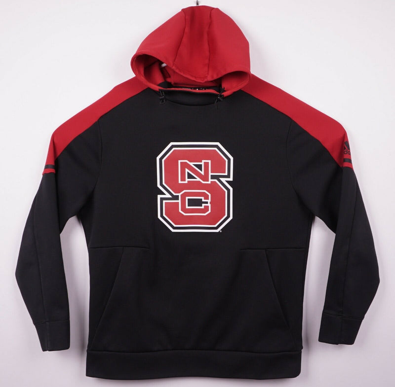 NC State Wolfpack Men's Large Adidas Climawarm Black Red Pullover Hoodie
