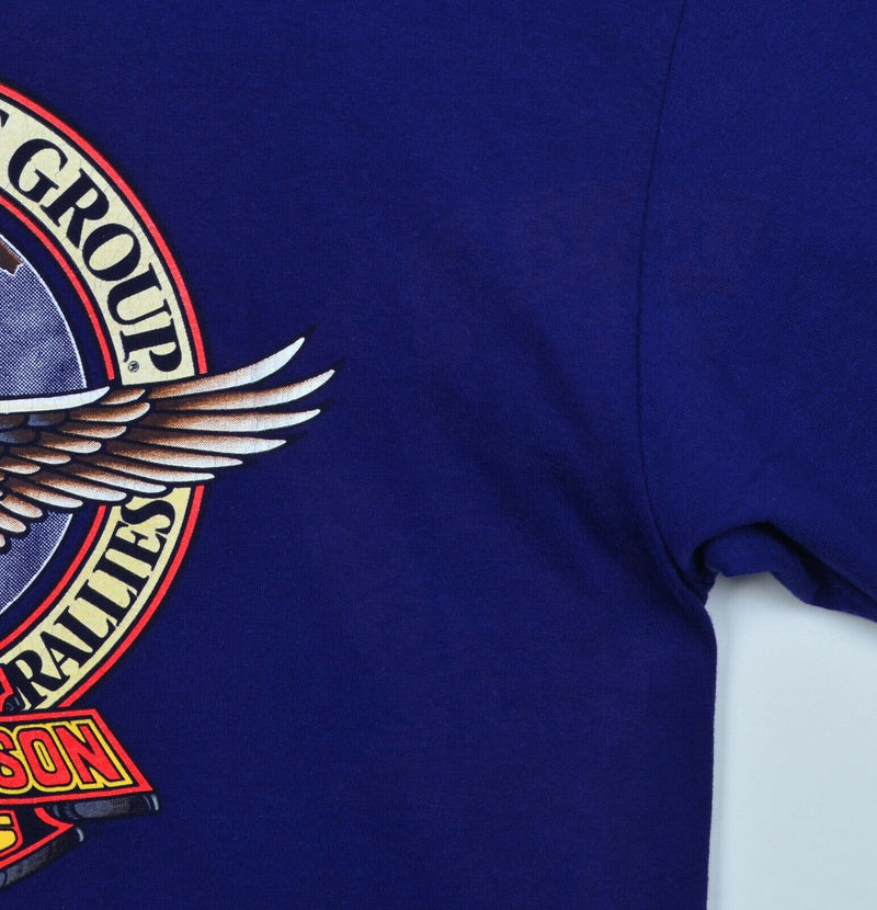 Vintage 1992 Harley-Davidson Men's Large Eagle Globe Emblem Owner Group T-Shirt