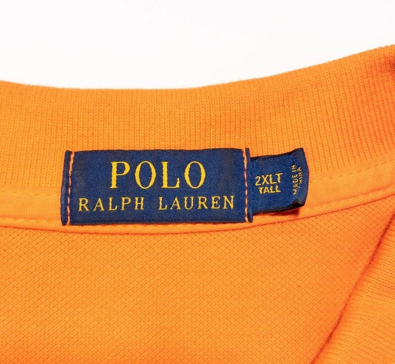 Polo Ralph Lauren 2XLT Polo Shirt Men's Big & Tall Orange White Tie Dye Ombre