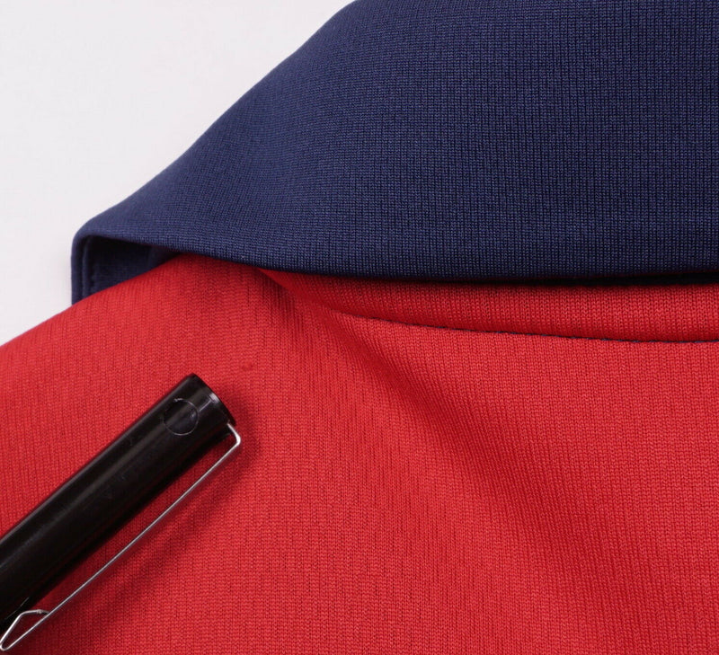 Adidas Climacool Men's Sz XL Red Blue Striped US Open Erin Hills Golf Polo Shirt