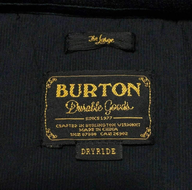 Burton Men's Burton Pierce Fleece Black Quilted DryRide Thermex Fleece Large