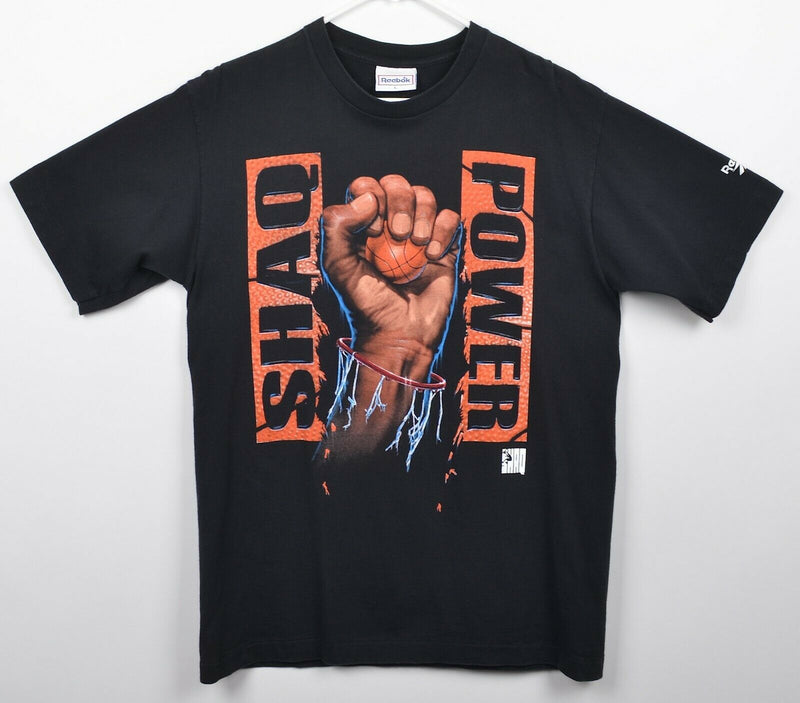 Vtg 90s Shaq Power Men's Sz Large Reebok Fist Basketball Graphic T-shirt