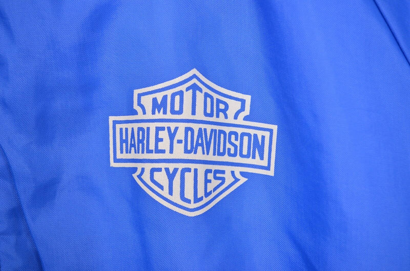 Vintage '80 Harley Davidson Medium Blue Bomber Jacket Los Angeles Eagle Holloway