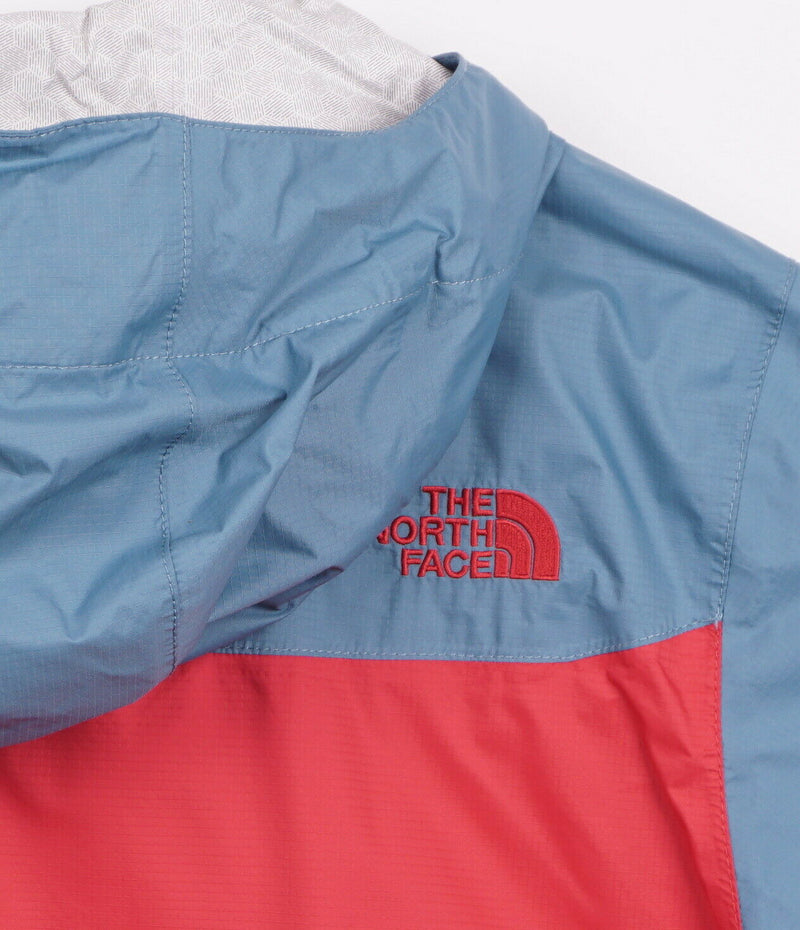 The North Face Men's Small HyVent 2.5L Blue/Red Windbreaker Hooded Rain Jacket