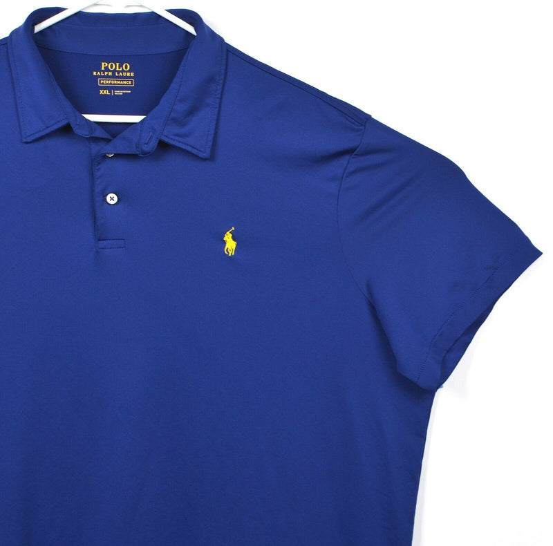 Polo Ralph Lauren Performance Men's 2XL Polyester Elastane Blue Pony Golf Shirt