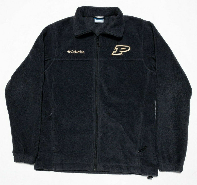 Purdue Boilermakers Jacket Men's Small Columbia Fleece Full Zip Black