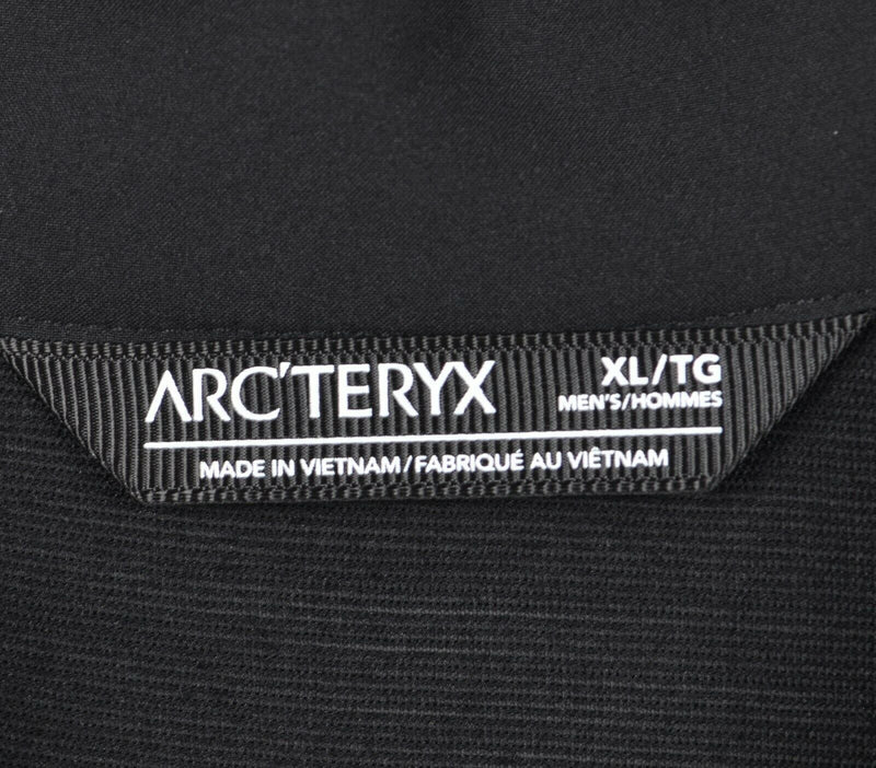 Arc'teryx Men XL Solid Black Snap Collar Merino Wool A2B Long-Sleeve Polo Shirt