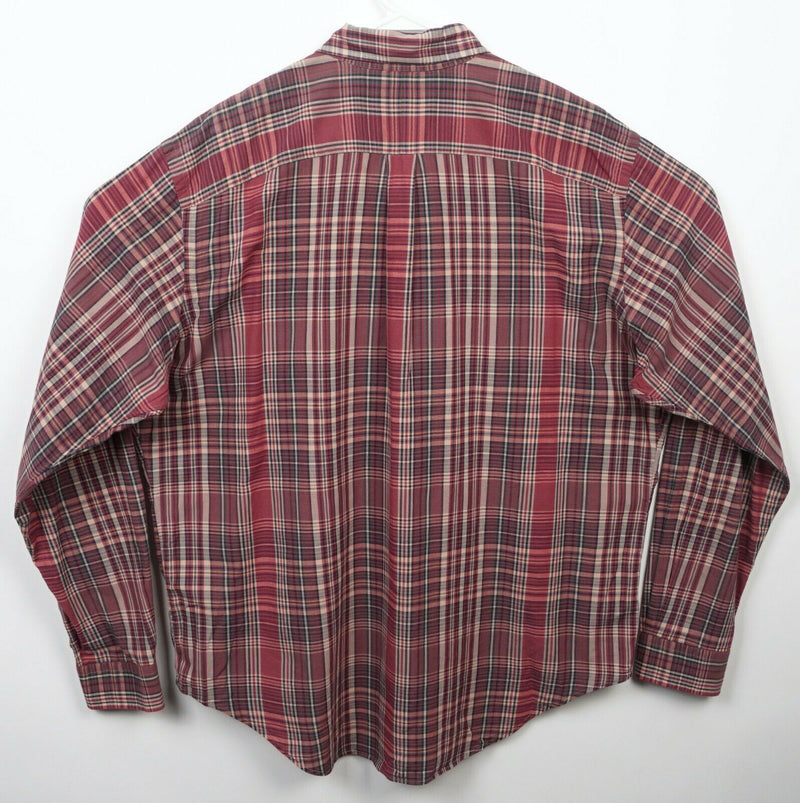 Polo Ralph Lauren Men's 2XL Classic Fit Red Plaid Pony Button-Down Shirt