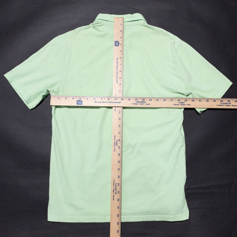 johnnie-O Hanging Out Polo Shirt Men's Medium Solid Mint Green Pocket Preppy