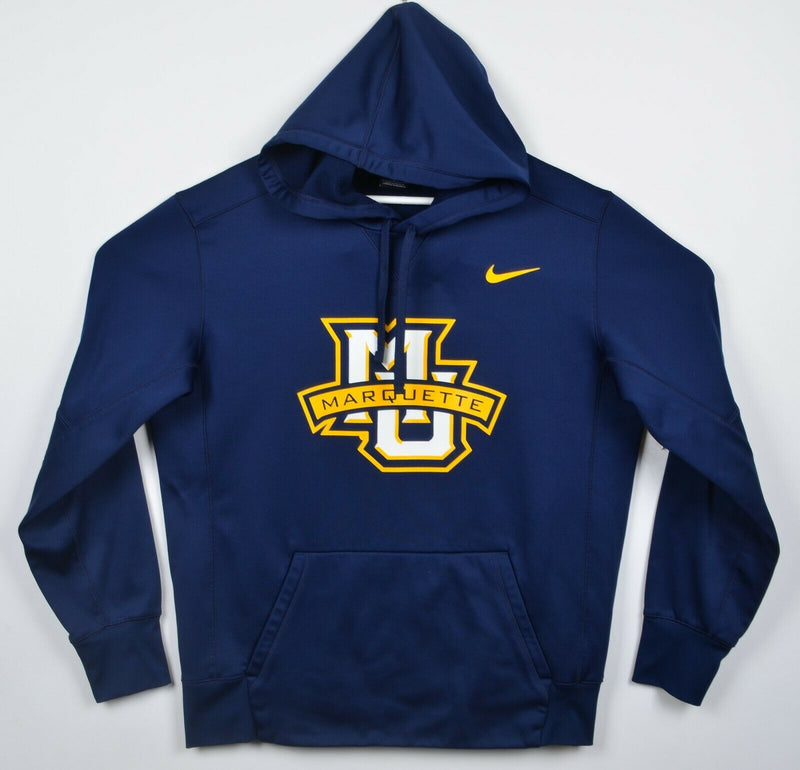 Marquette Golden Eagles Men's Large Nike Dri-Fit Navy Blue Hoodie Sweatshirt
