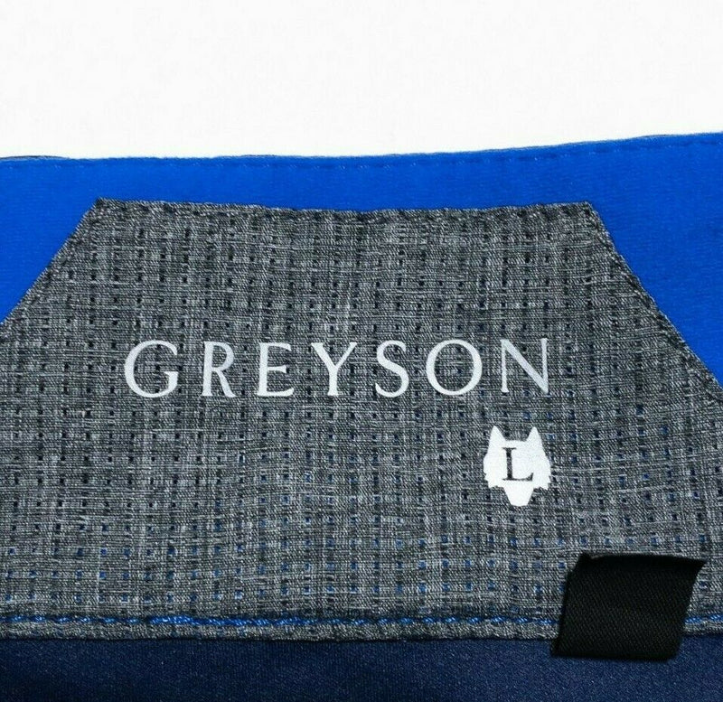 Greyson 1/4 Zip Blue Two-Tone Pullover Wicking Pullover Golf Jacket Men's Large