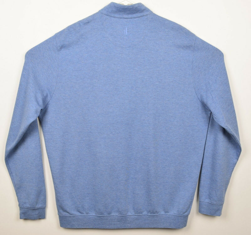 Johnnie-O Men's XL 1/4 Zip Cotton Lyocell Poly Blend Heather Blue Sweatshirt