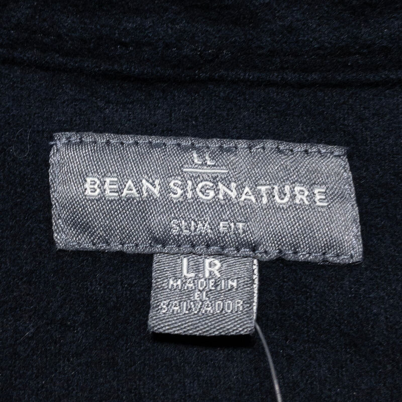L.L. Bean Chamois Shirt Men's Large 1933 Archive Signature Flannel Black Button