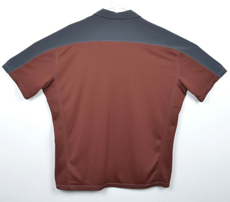 Kuhl Coffeenna Men's 2XL 1/4 Zip Burgundy Gray Hiking Outdoor Activewear Shirt
