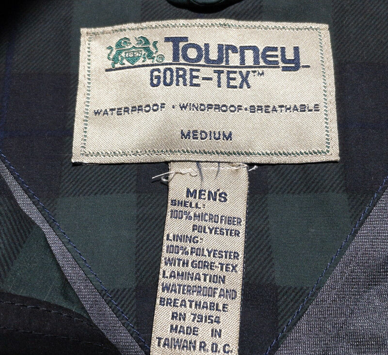 Tourney Gore-Tex Jacket Men’s Medium Golf Waterproof Full Zip Black Wind Rain