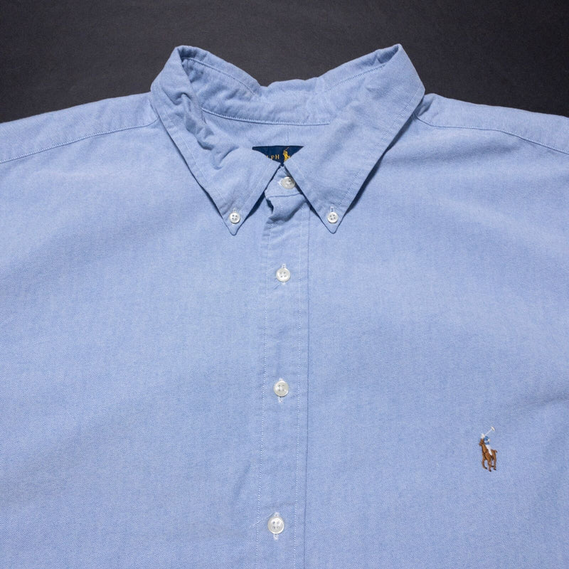 Polo Ralph Lauren 4XLT Men's Shirt Button-Down Oxford Light Blue Big & Tall