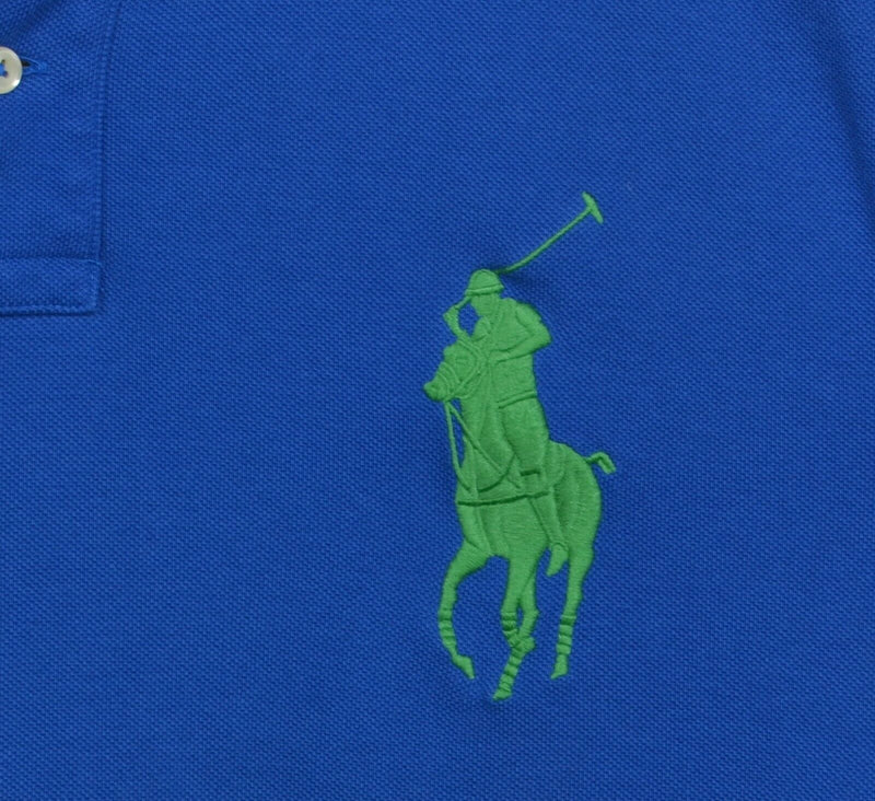 Polo Ralph Lauren Men's XL Custom Fit Big Pony Embroidered Blue Polo Shirt