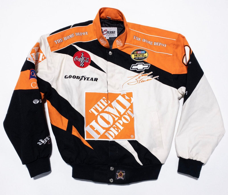 Chase Authentics Tony Stewart Jacket Men's Small NASCAR Home Depot Y2K Orange