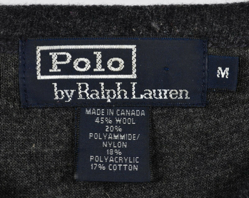 Vintage Polo Ralph Lauren Men's Medium? (Box-y Fit) Wool Gray Charcoal Sweater