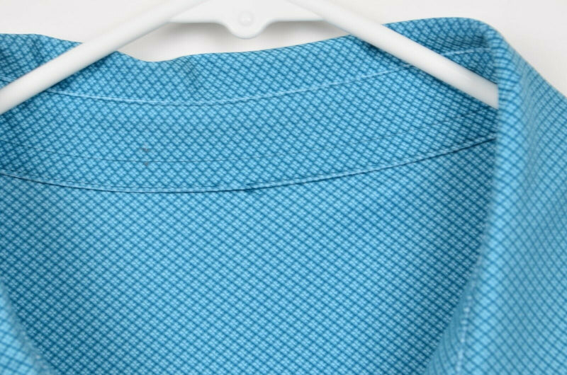 Peter Millar Men's Sz 2XL? Summer Comfort Blue Geometric Golf Polo Shirt