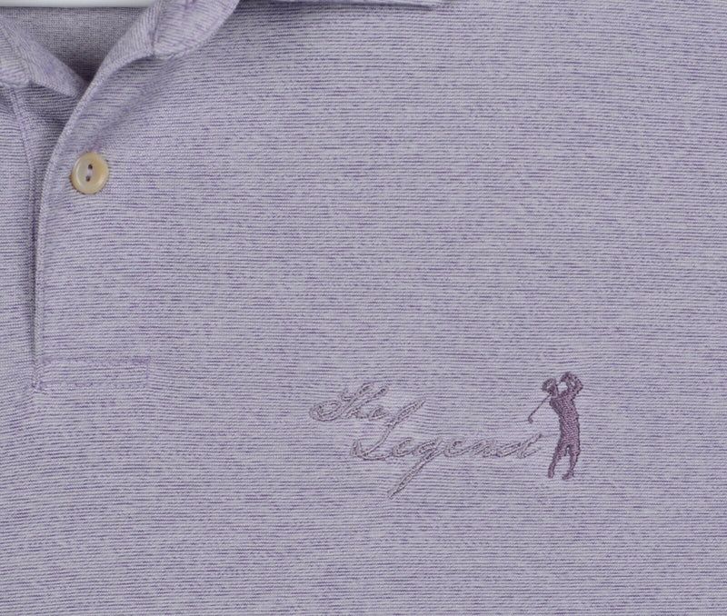 Peter Millar Men's Sz Large Summer Comfort Heather Purple Golf Polo Shirt