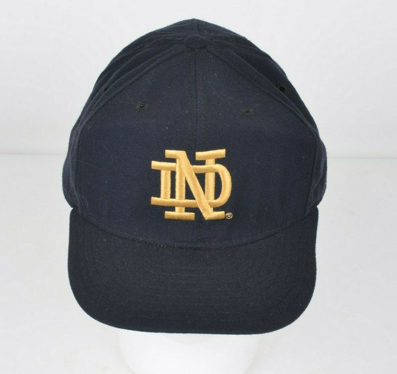 Vtg Notre Dame Men's Sz 7 3/4 Hat New Era 5950 100% Wool Navy Blue Fitted Hat