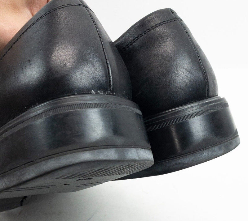 Salvatore Ferragamo Buckled Leather Loafers Men's 9 D Nero Calf Black with Box
