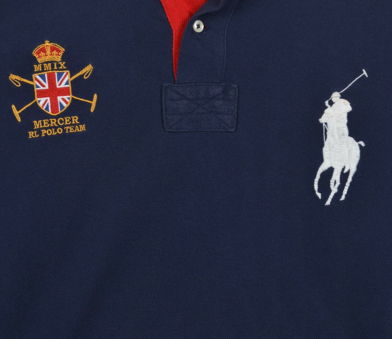 Polo Ralph Lauren Men's 2XL Big Pony Mercer RL Polo Team Navy Blue Rugby Shirt