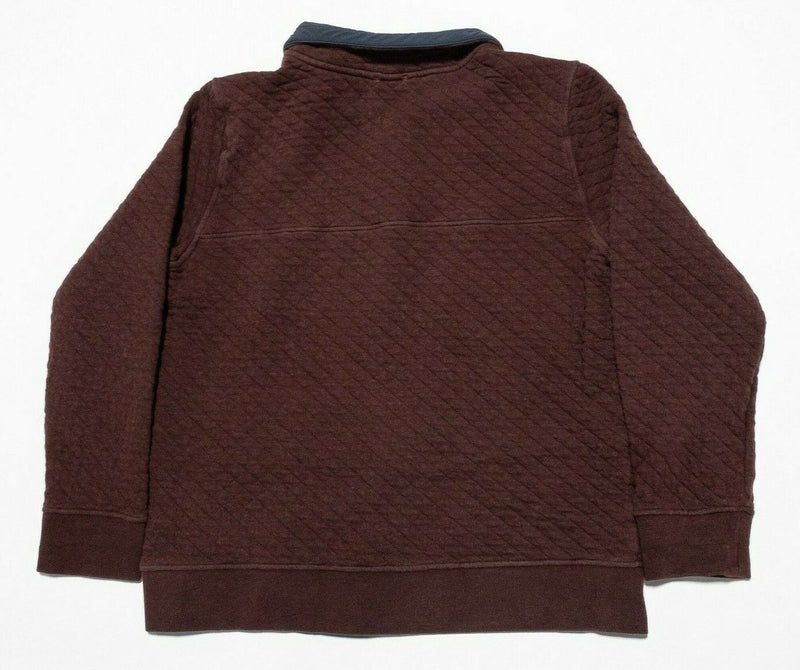 Patagonia Women's Organic Cotton Quilt Snap-T Dark Ruby Pullover Fleece Jacket