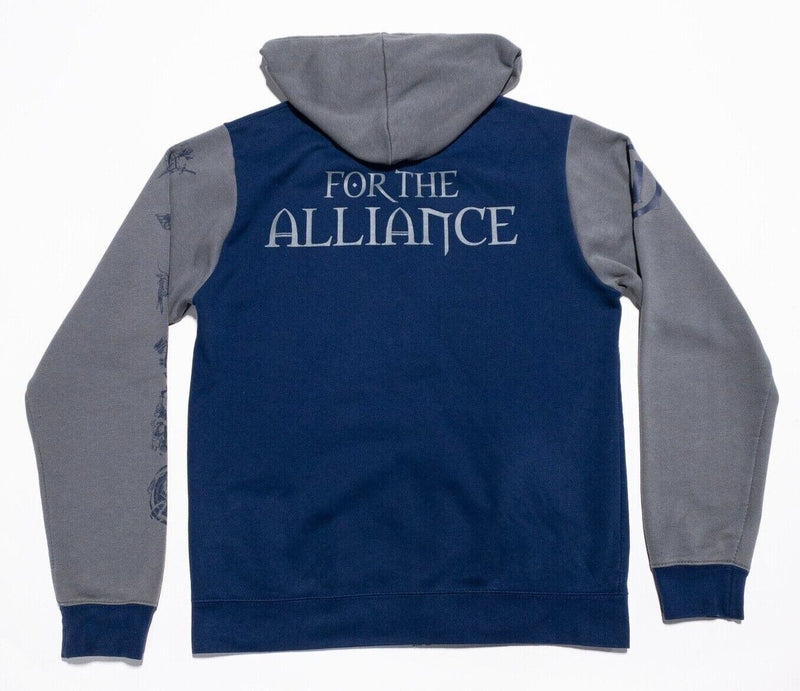 World of Warcraft Hoodie Men's Medium Jinx For the Alliance Full Zip Sweatshirt