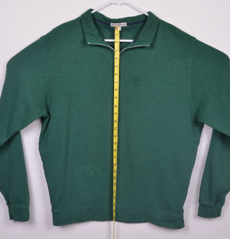 Peter Millar Men's Sz Large Green Quarter Zip Pullover Golf Sweatshirt