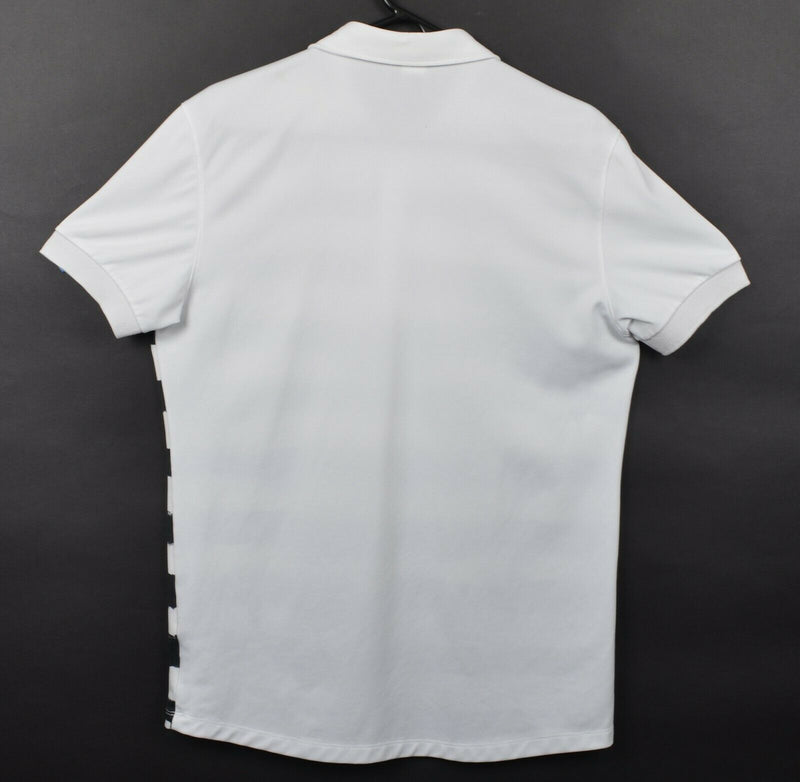 J. Lindberg Men's Sz Medium White Black Fieldsensor Golf Polo Shirt