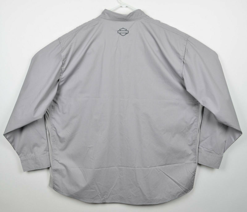 Harley-Davidson Men's 4XL Gray Mesh Vented Mechanic Garage Biker Shirt