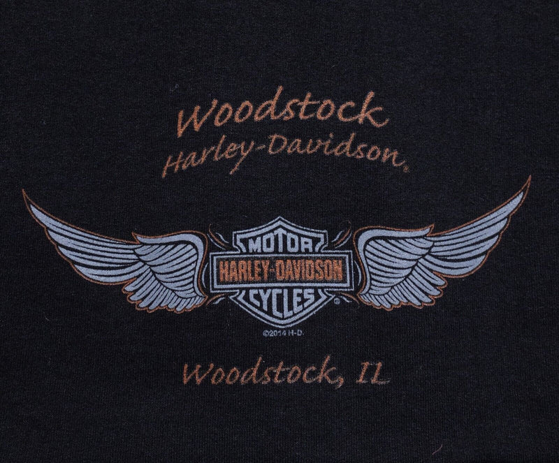 Harley-Davidson Sweatshirt Women's Small Full Zip Logo Biker Black Gray