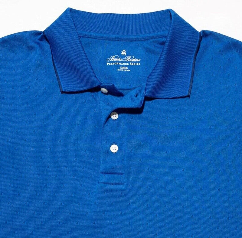 Brooks Brothers Performance Series Large Men's Golf Wicking Sports Blue