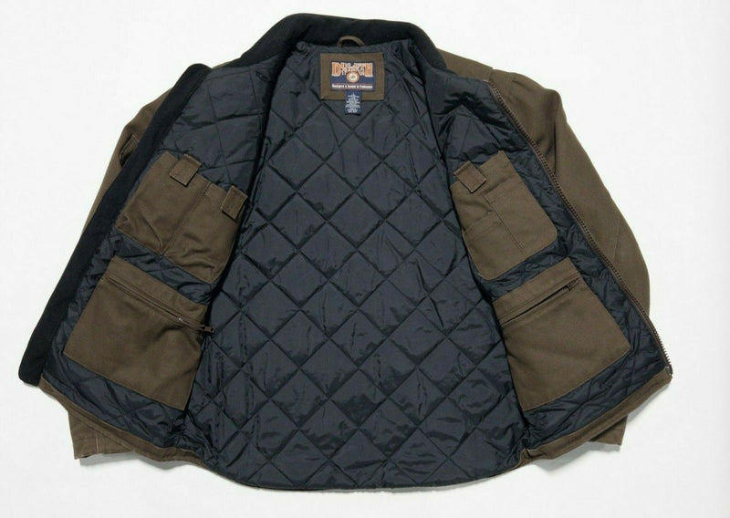 Duluth Trading Co. Men's Large Brown Canvas Quilt-Lined Work Collared Jacket