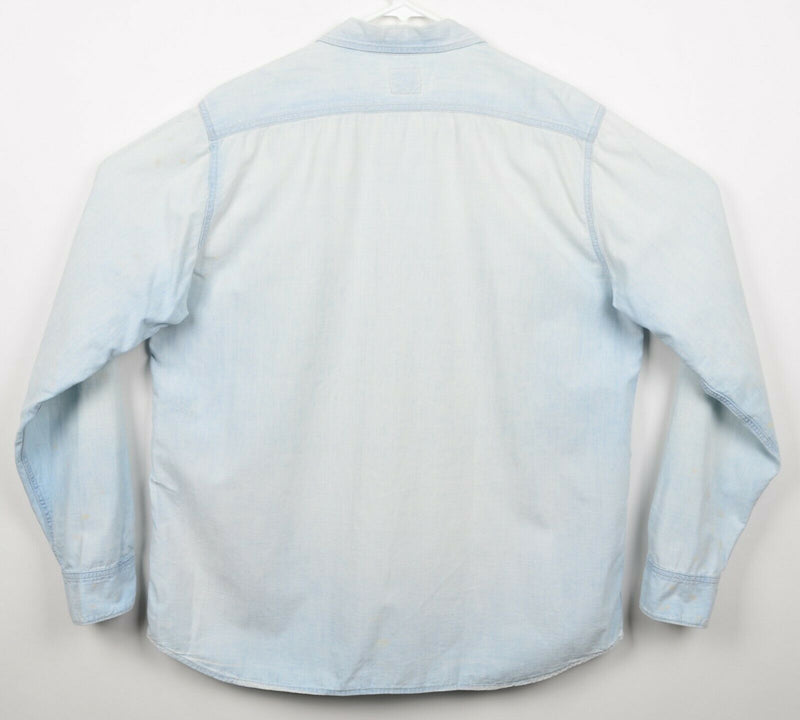 Levi’s Vintage Reproduction Men's Sz Large LVC Denim Distressed Worn Work Shirt