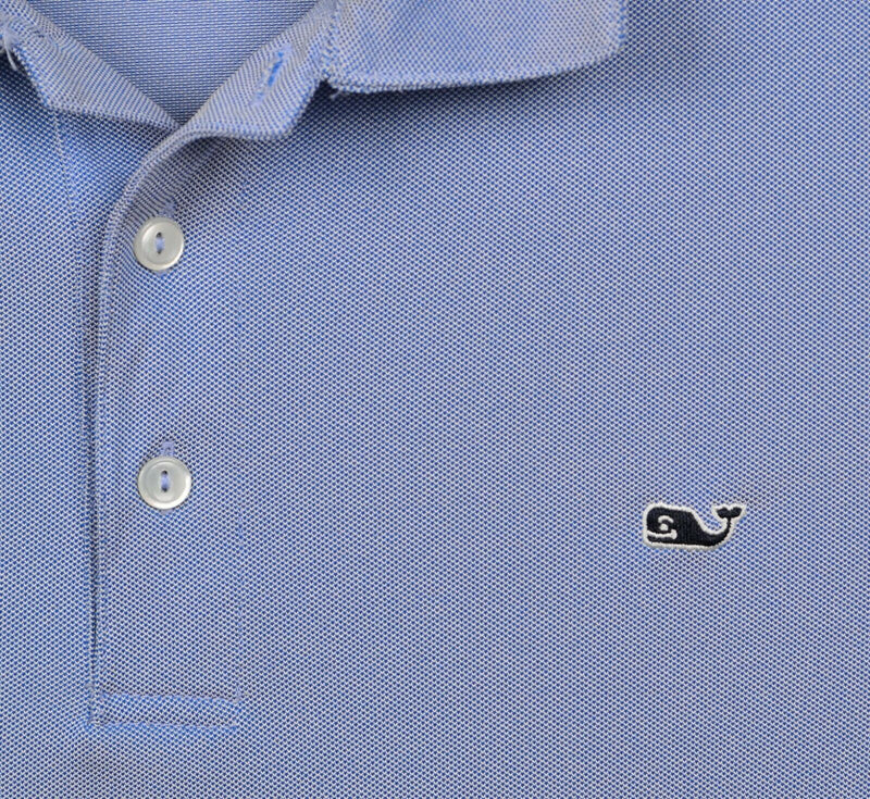 Vineyard Vines Men's XL Blue Whale Polyester Spandex Performance Golf Polo Shirt