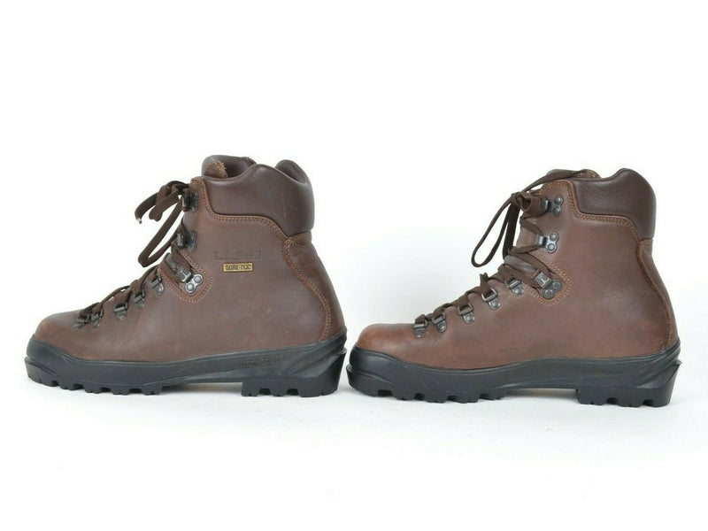 LL Bean Gore-Tex Men's US 9 Brown Leather Lace-Up Vibram Sole Work Boots