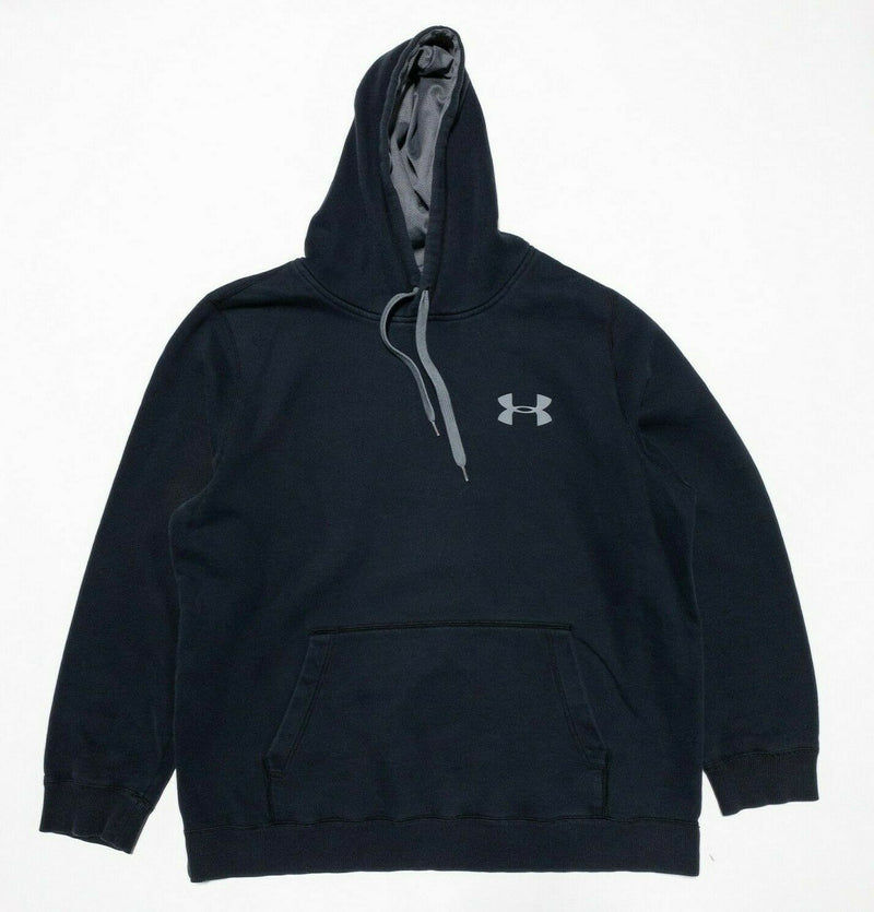 Under armour Men's 2XL Loose Pullover Hoodie Solid Black UA Logo