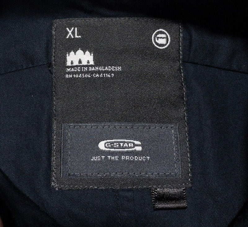 G-Star Shirt XL Men's Modern Golf L/S Black Button-Down Raw Logo Casual