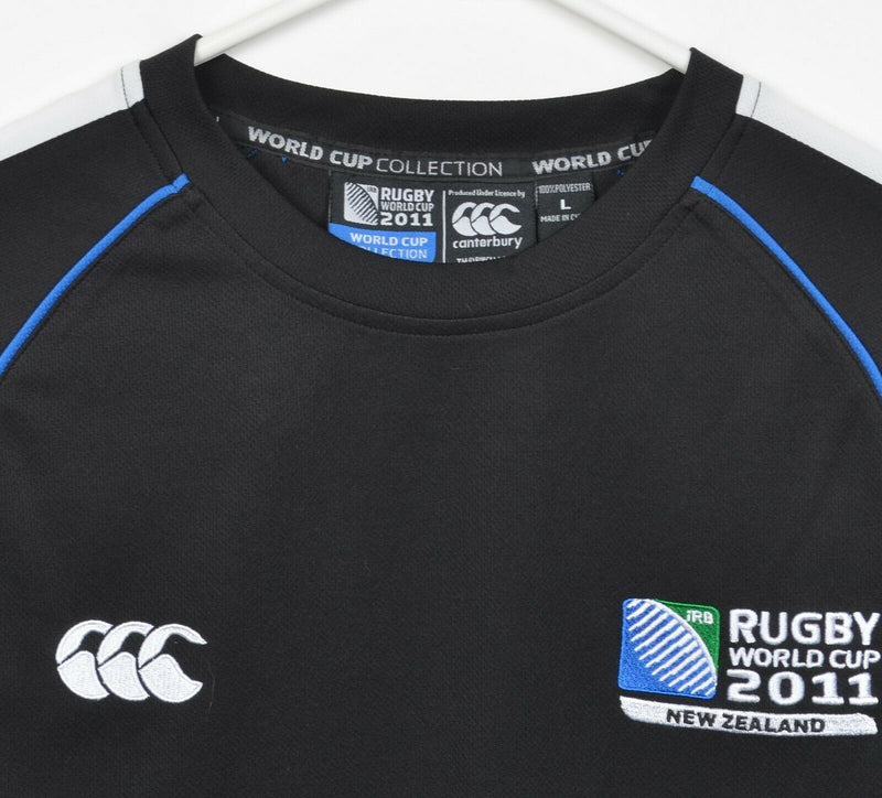 Canterbury Men's Large Rugby World Cup 2011 New Zealand Black Crewneck Jersey