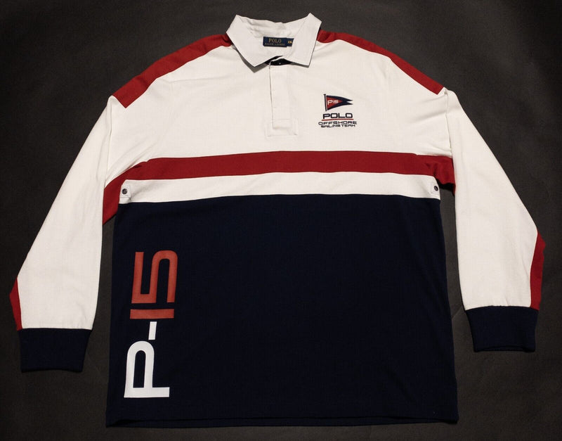 Polo Ralph Lauren Rugby Polo Men's 2XL Polo Offshore Sailing Team Red White Navy