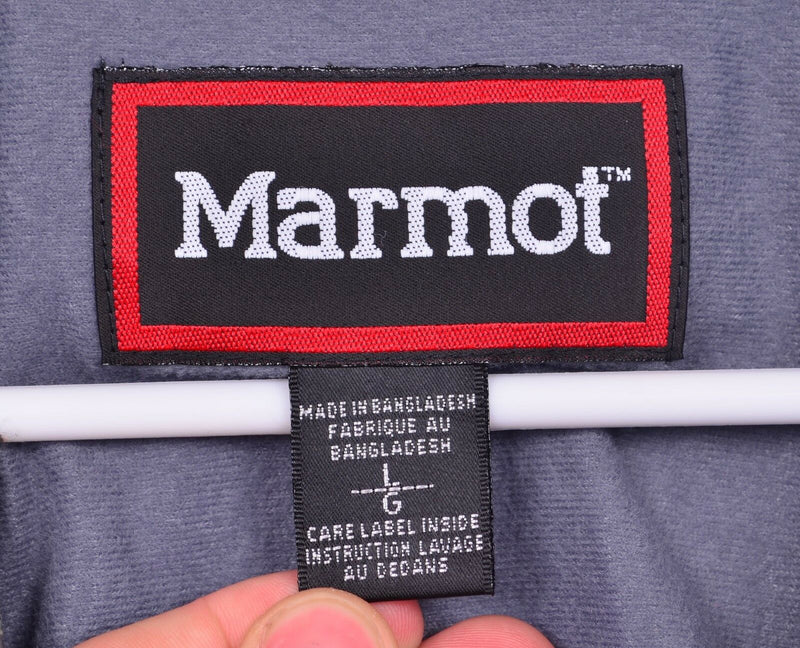 Marmot Men's Sz Large Full Zip Packable Nylon Gray Two Tone Windbreaker