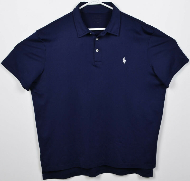 Polo Ralph Lauren Performance Men's XL Solid Navy Blue Wicking Polo Shirt